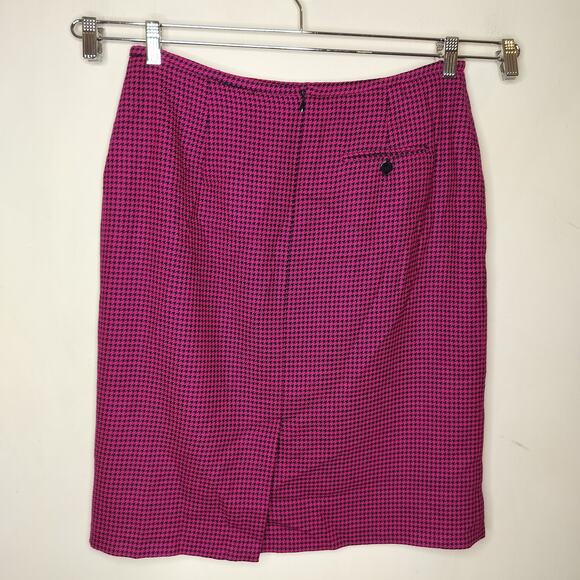 Vintage Jones New York 100% Wool Skirt Houndstooth - Picture 6 of 10